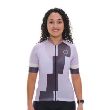 Imagem de Camisa Ciclismo Feminina Sport Marcio May Effect, GG, Cinza