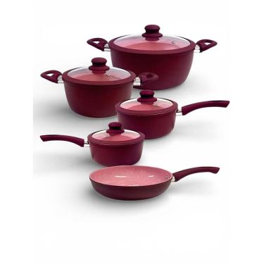 Imagem de Conjunto Panelas Cerâmica 5 Peças Indução 4,5mm Bordo