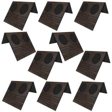 Imagem de Kit 10 Esteiras Bandeja Com Suporte Para Copos Para Sofá MDF Tabaco - Gran Belo