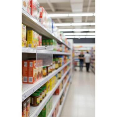 Imagem de Display Porta Etiqueta Preço Gancho PVC 30 Un Transparente - Congratul