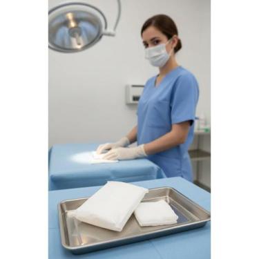 Imagem de 500 Gaze Estéril 7,5x7,5cm 13 Fios Curativo Absortente - Congratulatio