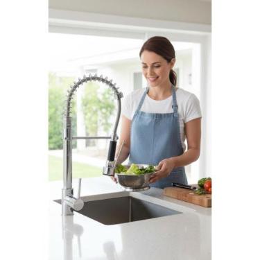 Imagem de Torneira Cozinha Monocomando Flexível 50cm Cromada - Congratulations S