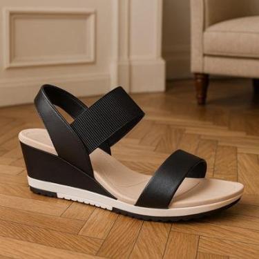 Imagem de Sandália Modare Anabela Original Leve para Fascite Plantar e Esporão-Feminino