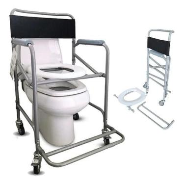 Imagem de Cadeira De Banho Idoso Higienica Dobravel Reforçada - Congratulations 