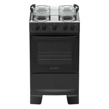 Imagem de Fogão 4 Bocas à Gás Atlas Coliseum Plus com Mesa de Inox Preto