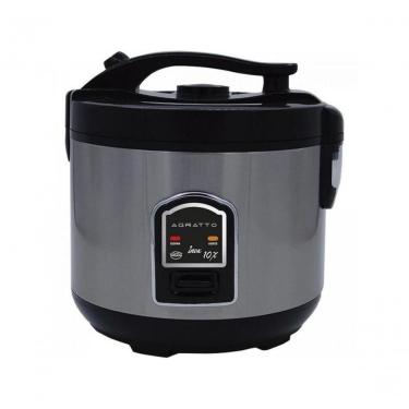 Imagem de Panela Elétrica de Arroz Agratto Pai10x Antiaderente com Bandeja de Vapor Inox 110V