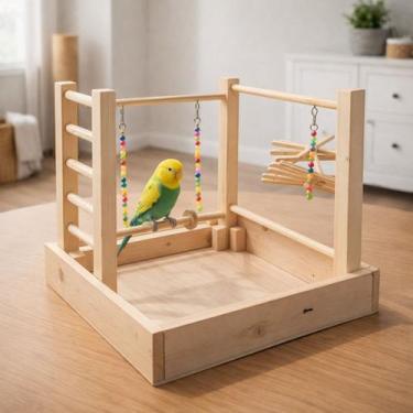 Imagem de Playground Premium Madeira Para Ring Neck E Lóris - Tdecor Teodoro Dec