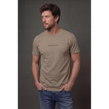 Imagem de Camiseta Manga Curta Calvin Klein Jeans Masculino Logo Est. 1978 - Caqui Claro-Masculino