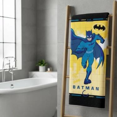Imagem de Toalha de Banho Felpuda Estampada Batman 60x120cm Lepper