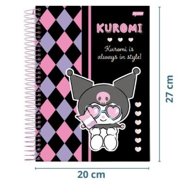 Imagem de Caderno Univ. Kuromi Neo IA 10x1 160Fls Capa Dura +Brin.de - jandaia, 