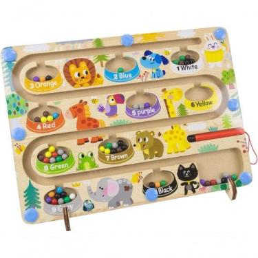 Imagem de Brinquedo Educativo Magnético Labirinto Magnético Montessori  Cores e 