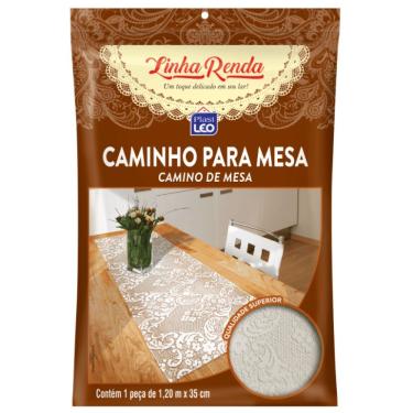 Imagem de Caminho para Mesa Rendado em Plástico 35x120 cm 1 Peça Decoração para Sala Cozinha Copa...