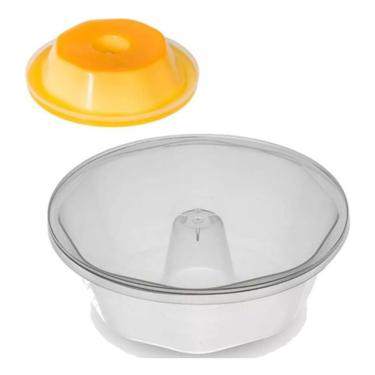 Imagem de Forma para Pudim Descartável Mini 120ML com Tampa Forneável em Plástico Uso Forno micro...