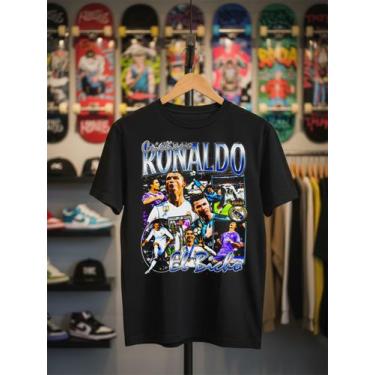 Imagem de Camiseta Masculina Estampa Cristiano Ronaldo CR7 Algodão 30.1 Premium 