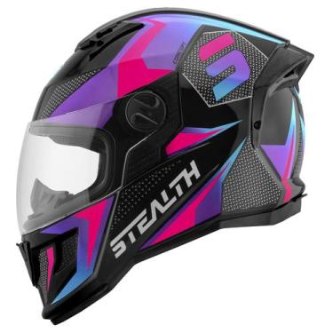 Imagem de Capacete Stealth Concept Moto Fechado Pro Tork Adulto Segurança Confor