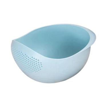 Imagem de Cesto Escorredor De Silicone Com Alça Para Lavar Arroz E Frutas, Organ
