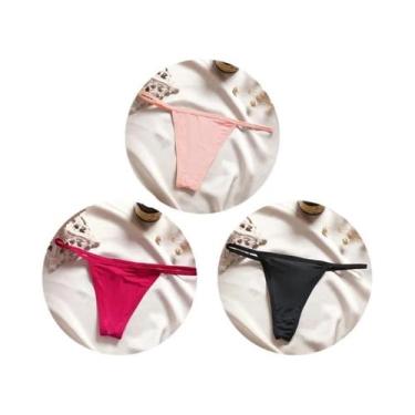 Imagem de Conjunto De Biquíni Sexy De Cintura Baixa Para Mulheres, Calcinhas T-b