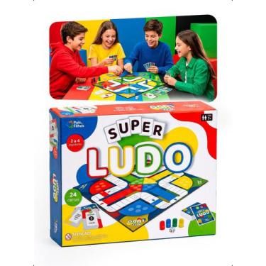 Imagem de Super Ludo Jogo Tabuleiro Clássico Estratégico Cartas Dado - Klizz