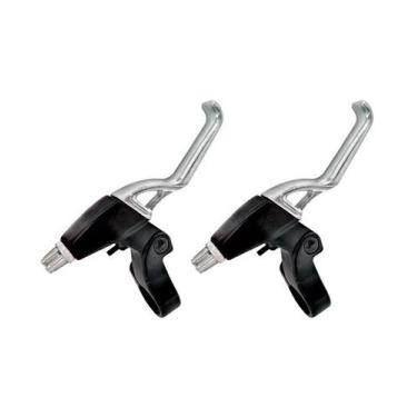 Imagem de Manete MTB Logan Alumínio V-Brake JS-075 Polido C/ Preto