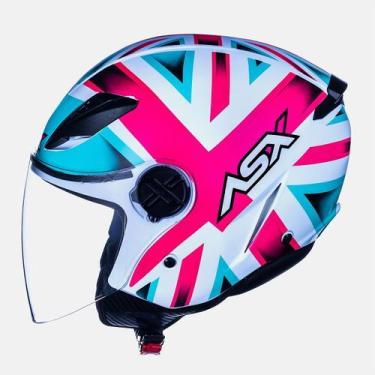Imagem de Capacete Feminino Masculino Asx Aberto City Air Inglaterra, BRANCO ROS