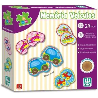 Imagem de Jogo da Memória Veículos Be-a-Bá 24 peças - NIG Brinquedos