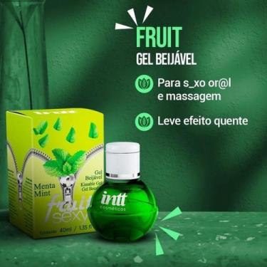 Imagem de GEL BEIJÁVEL PARA ORAL ESQUENTA FRUIT SEXY MENTA 40ML - Intt Cosmético