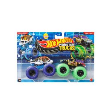 Imagem de Carrinho Hot Wheels Monster Trucks Mattel 2 Peças, Piran, Haul