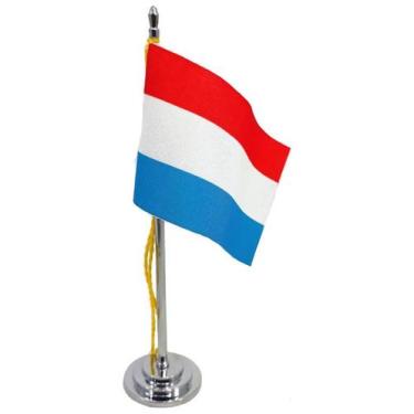Imagem de Mini Bandeira de Mesa da Países Baixos 15 cm Poliéster - SP Bandeiras 