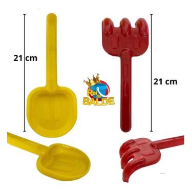 Imagem de Kit Regador Infantil Areia Praia 7 Acessórios Rei Do Balde