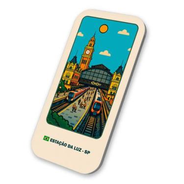 Imagem de Imã de Geladeira Souvenir Estação da Luz SP 3x6cm - M-Planner
