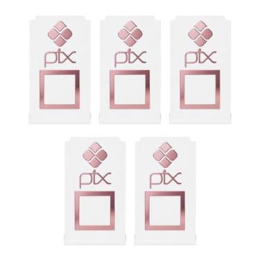 Imagem de Kit 5 Placas Porta Pix QrCode Acrílico 15x9cm Rosé - Instalojas