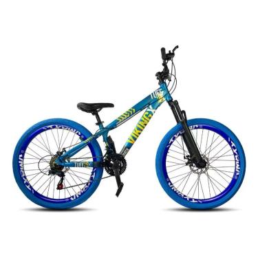 Imagem de Bicicleta Vikingx Tuff25 Urbana Aro 26 Alumínio 21 Marchas Vmaxx Azul Metálico Viking-X