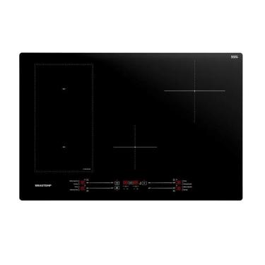 Imagem de Cooktop De Indução Brastemp 4 Bocas Flexizone Preto Bdj77be 220v