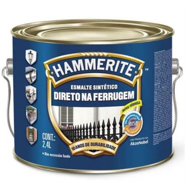Imagem de Esmalte Sintético Antiferrugem Hammerite Brilhante 2,4L Direto na Ferrugem Verde Coral