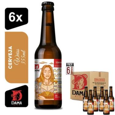Imagem de Cerveja Weiss Dama Bier 355ml Kit 6 unidades