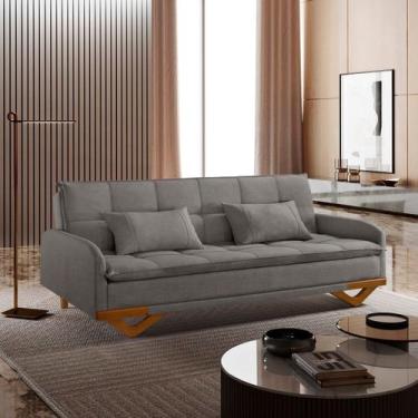Imagem de Sofa Cama em Linho 202cm x 92cm Cannes - Luxury Estofados