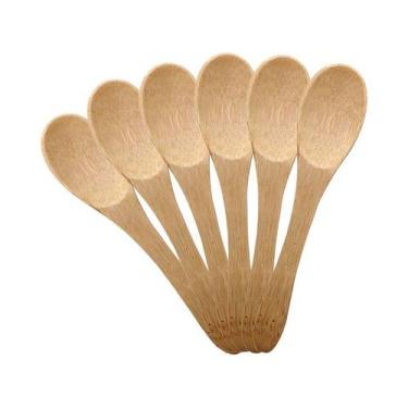 Imagem de Conjunto de Mini Colheres Oikos de Bambu 6 Peças, Natural