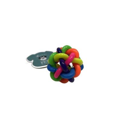 Imagem de Kit c/ 3 Brinquedo pet de silicone bolinha com sino - Dalla Valle