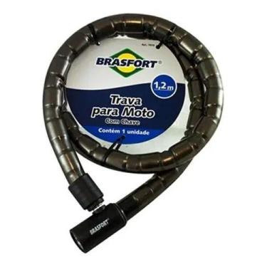 Imagem de Trava Para Moto Com Chave 22mm X 1,20m Brasfort
