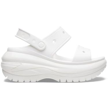 Imagem de Crocs Sandália Mega Crush clássica unissex para adultos | Sandálias plataforma, Branco, 39
