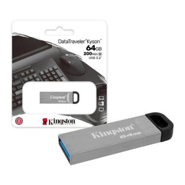 Imagem de Pen Drive 64gb Usb 3.2 DataTraveler Kyson Metal 200mbs Leit DTKN/64GB 