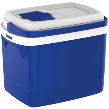Imagem de Caixa Térmica 32 Litros Cooler Praia Camping - Soprano, Azul