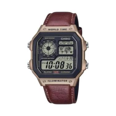 Imagem de Relógio Vintage Royale Casio AE-1200WHL-5A Quadrado Com Display De Map