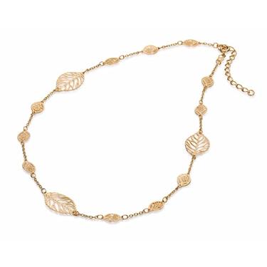 Imagem de Gargantilha folheada a ouro formada por folhas - 531121 - Rommanel Tamanho:45