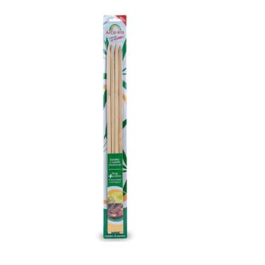 Imagem de Espeto de Bambu Grande descartavel para churrasco 50cm 4uni