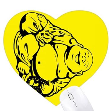 Imagem de Mousepad Barefoot Daisen Monk Fat Blessing Mellow Heart Tapete de borracha para escritório