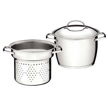 Imagem de Conjunto Cozi-Pasta 2 Peças Tramontina Allegra em Aço Inox com Fundo Triplo 