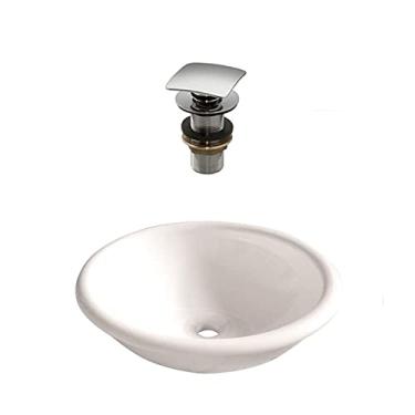 Imagem de Kit Cuba Apoio ou Sobrepor Lume com Válvula Click Quadrada Branco