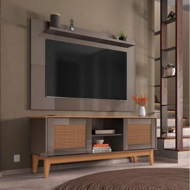 Imagem de Rack com Painel para TV até 60 Polegadas Retrô Safira Versátile Casa D Perola/Noce