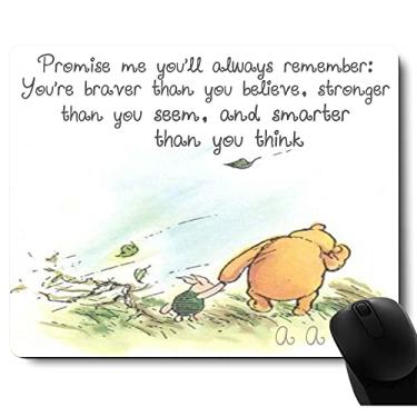 Imagem de Manslator Tapete de mouse anime, Remember You are Braver Than You Believe Mousepad para laptop, acessórios de mesa com designs, mouse pad para jogos, lindo mouse pad para decoração de mesa de laptop